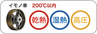 イモノ車 200℃以内：乾熱、湿熱、高圧