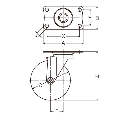 320 E-N 100 | キャスターのトップブランド、ハンマーキャスター