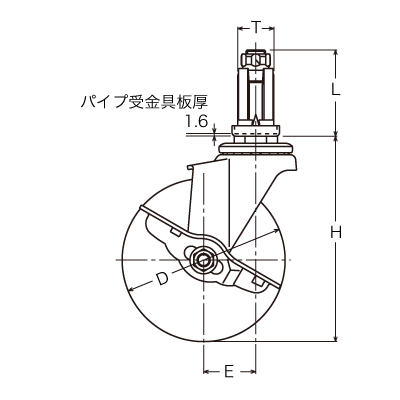 415 2EU-UR 75 (Φ19~Φ21) | キャスターのトップブランド、ハンマー