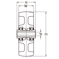 502BPS-HBN 150 の寸法図